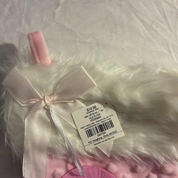CLEARANCE: 2022 Baby’s First Christmas Stocking Pink NWT - Picture 5 of 7